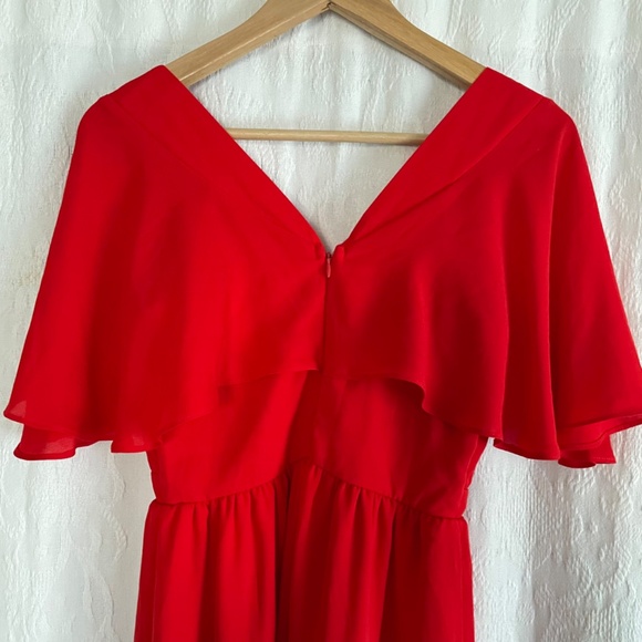 Asos Red Flowy A-line Mini dress - Picture 3 of 7